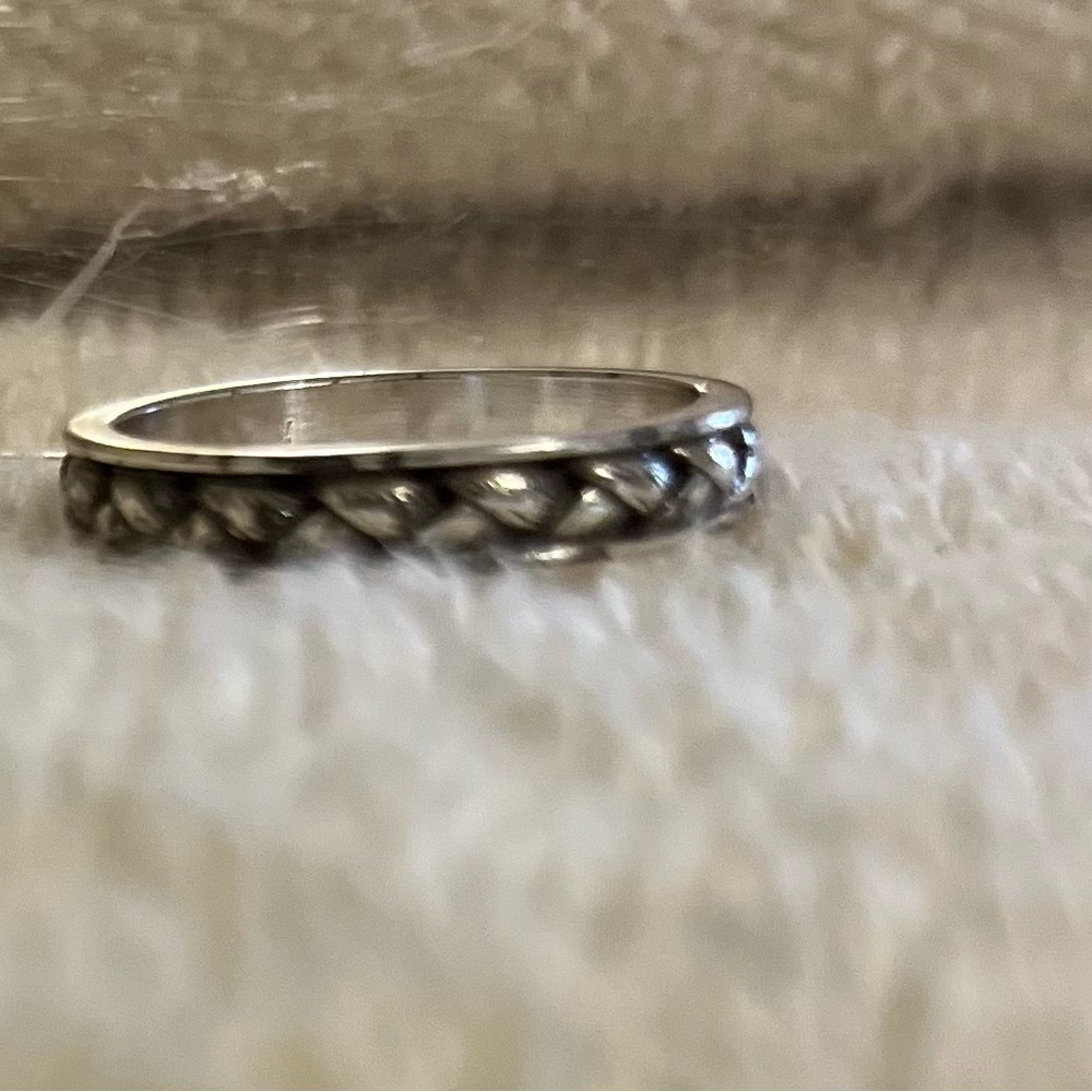 Brighton Silver Braided Women's Ring